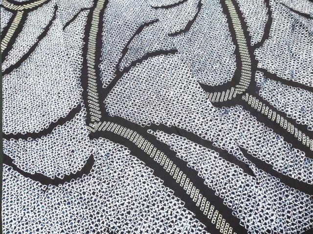 平和屋着物∴夏物 浴衣 有松鳴海絞り 流水文 綿 逸品 DAAV7279cd