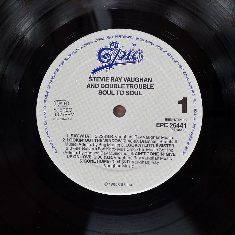 オランダ盤 STEVIE RAY VAUGHAN AND DOUBLE TROUBLE/SOUL TO