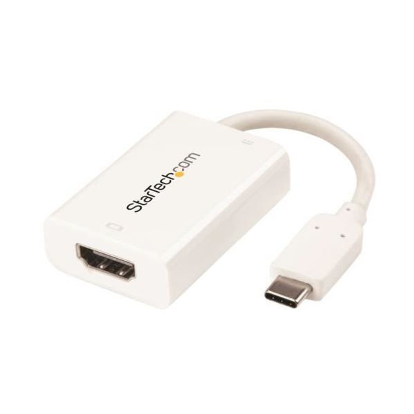 StarTech.com USB TypeC-HDMI変換アダプタ 4K 60Hz ホワイト CDP2HDUCPW 1個