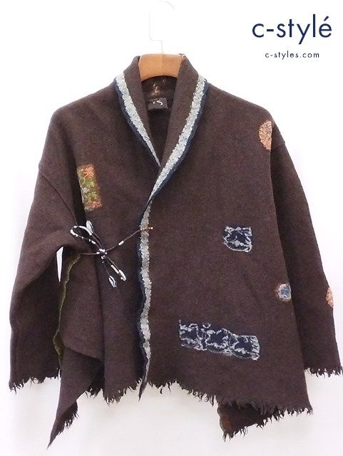 U355 [秋冬物][人気] Badou-R バドウアール 羽織 縮絨ウール