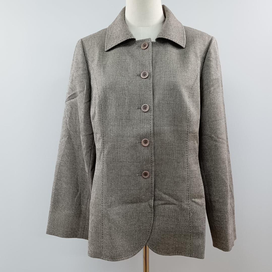 Leilian レリアン ジャケット アウター 13 ウール混 日本製 おしゃれ