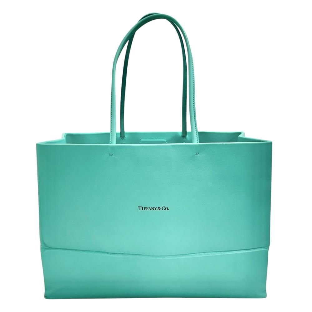 TIFFANY&Co./ティファニー】 ショッピング ラージ トートバッグ レザー ブルー レディース【中古】【真子質店】【BL】【MiMax】 -  メルカリ