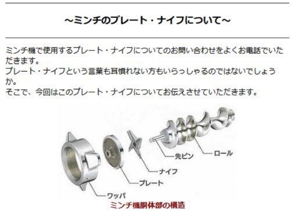 MS-12B MS-12S プレート 4.8mm なんつね 南常 ミートチョッパー - メルカリ