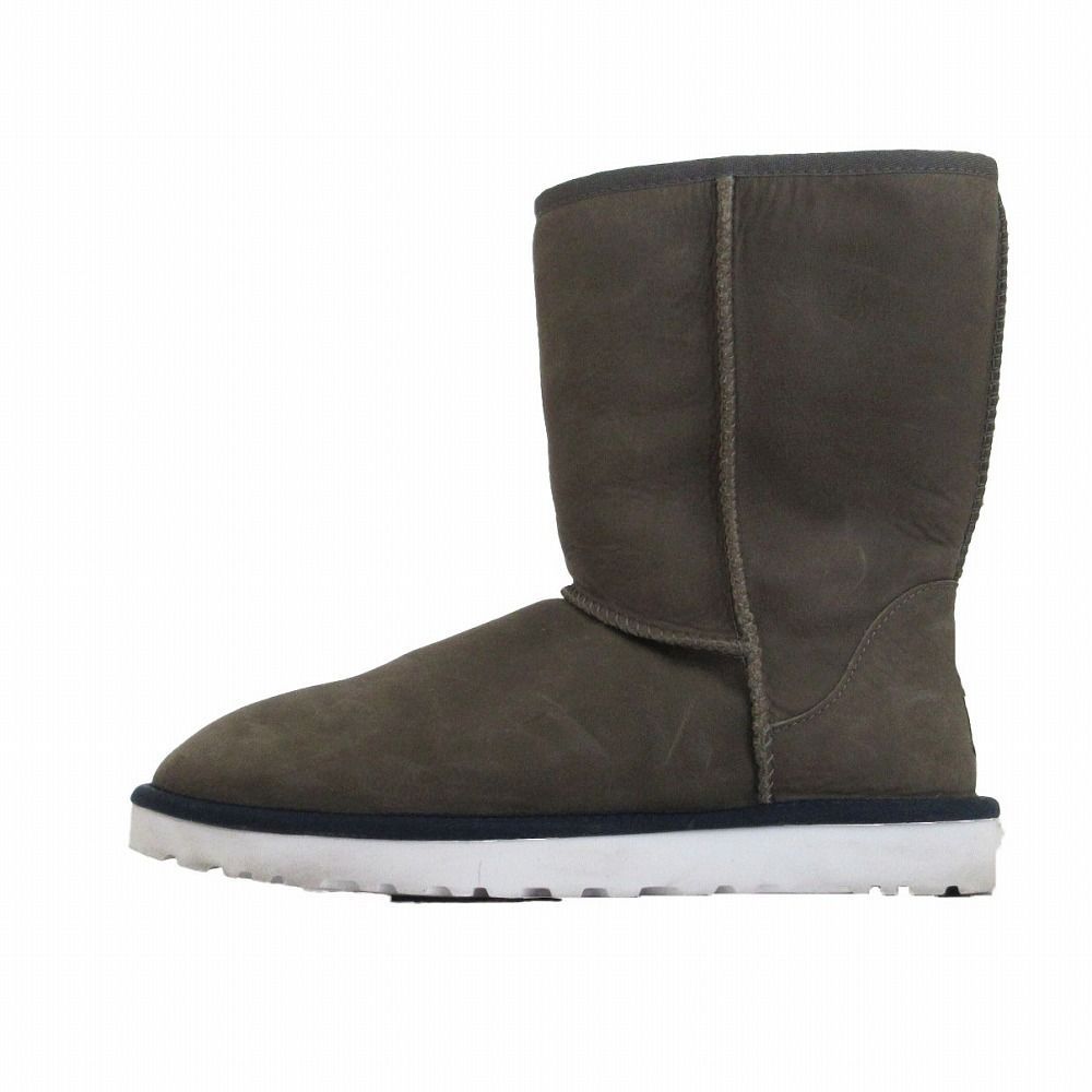 美品　UGG グレー クラシックショートブーツ サイズ6 UGG WOMENS CLASSIC SHORT II GREY アグ ムートンブーツ