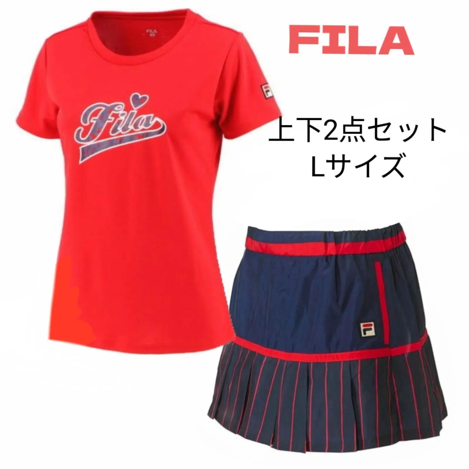 美品✨FILA フィラ テニスウェア セットアップ 上下 スコート スカート