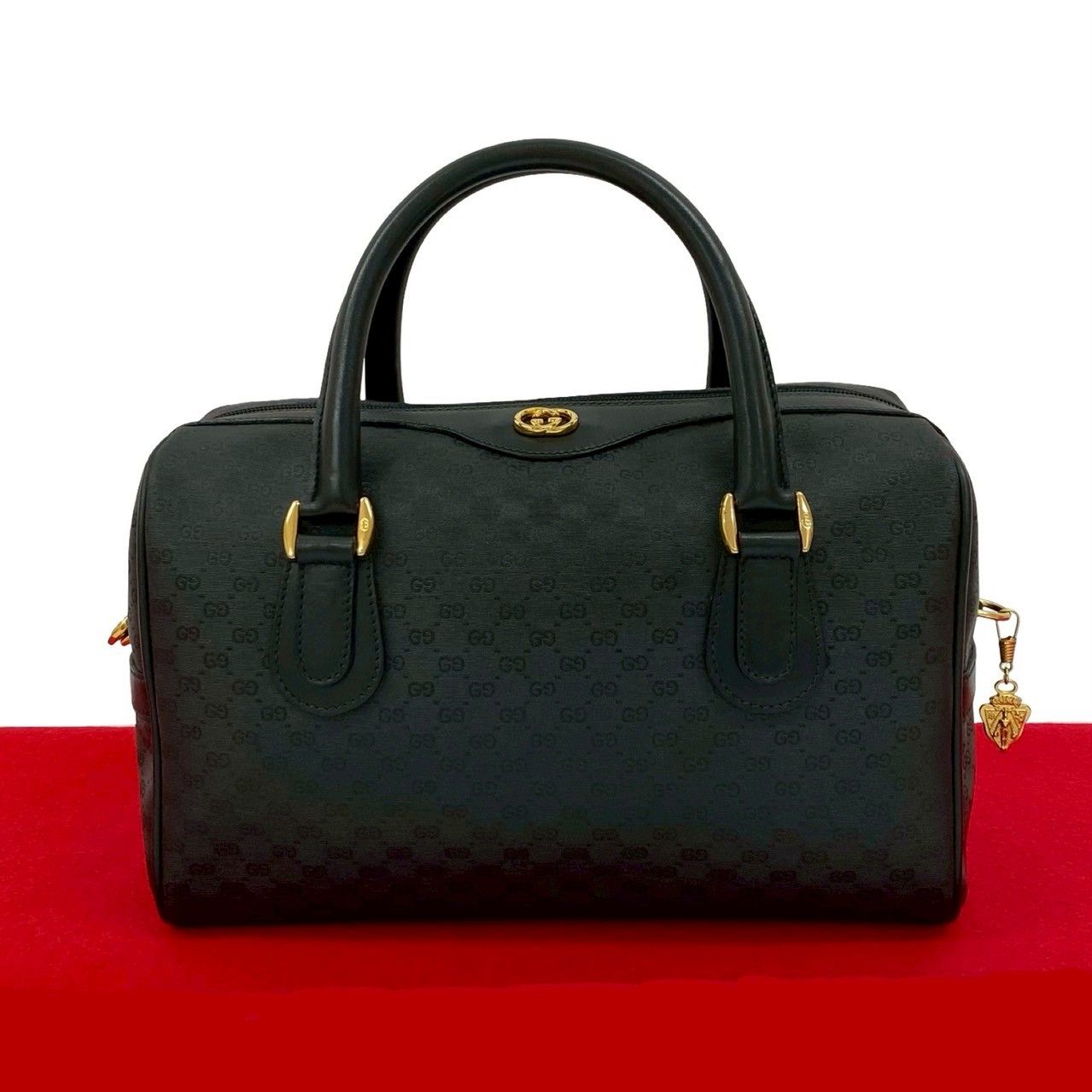 極 美品 GUCCI グッチ オールドグッチ ヴィンテージ マイクロGG ロゴ 