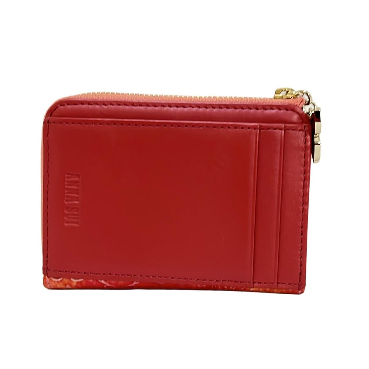 ANNA SUI アナスイ 財布 - ピンク×ベージュ 財布 札入れ その他 型押し加工 L字ファスナー レザー