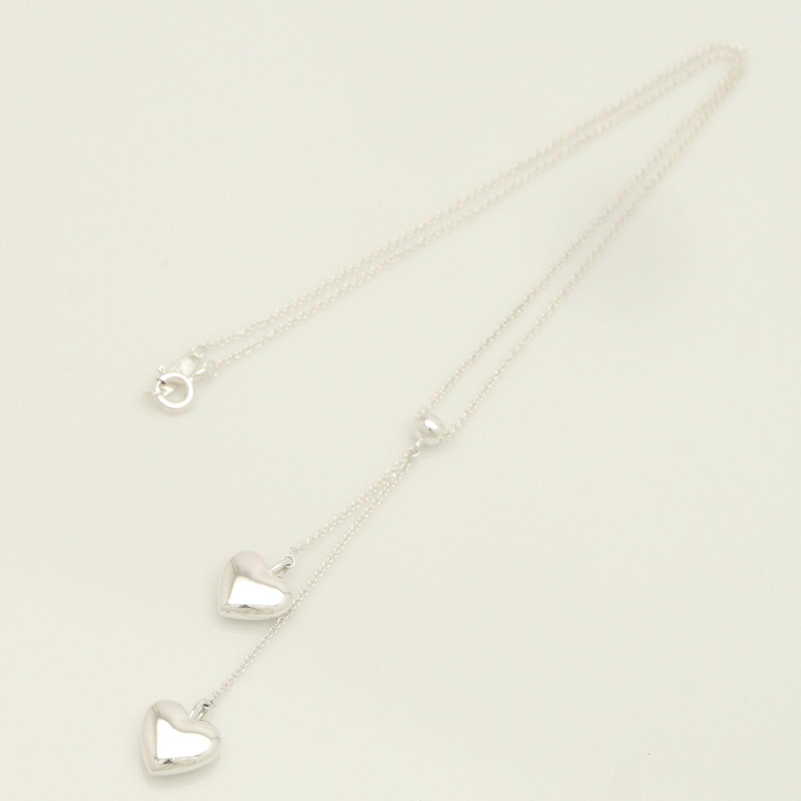 美品】ティファニー TIFFANY&Co. ダブル ドロップ ハート 美品】ティファニー TIFFANY&Co. ダブル ドロップ ハート