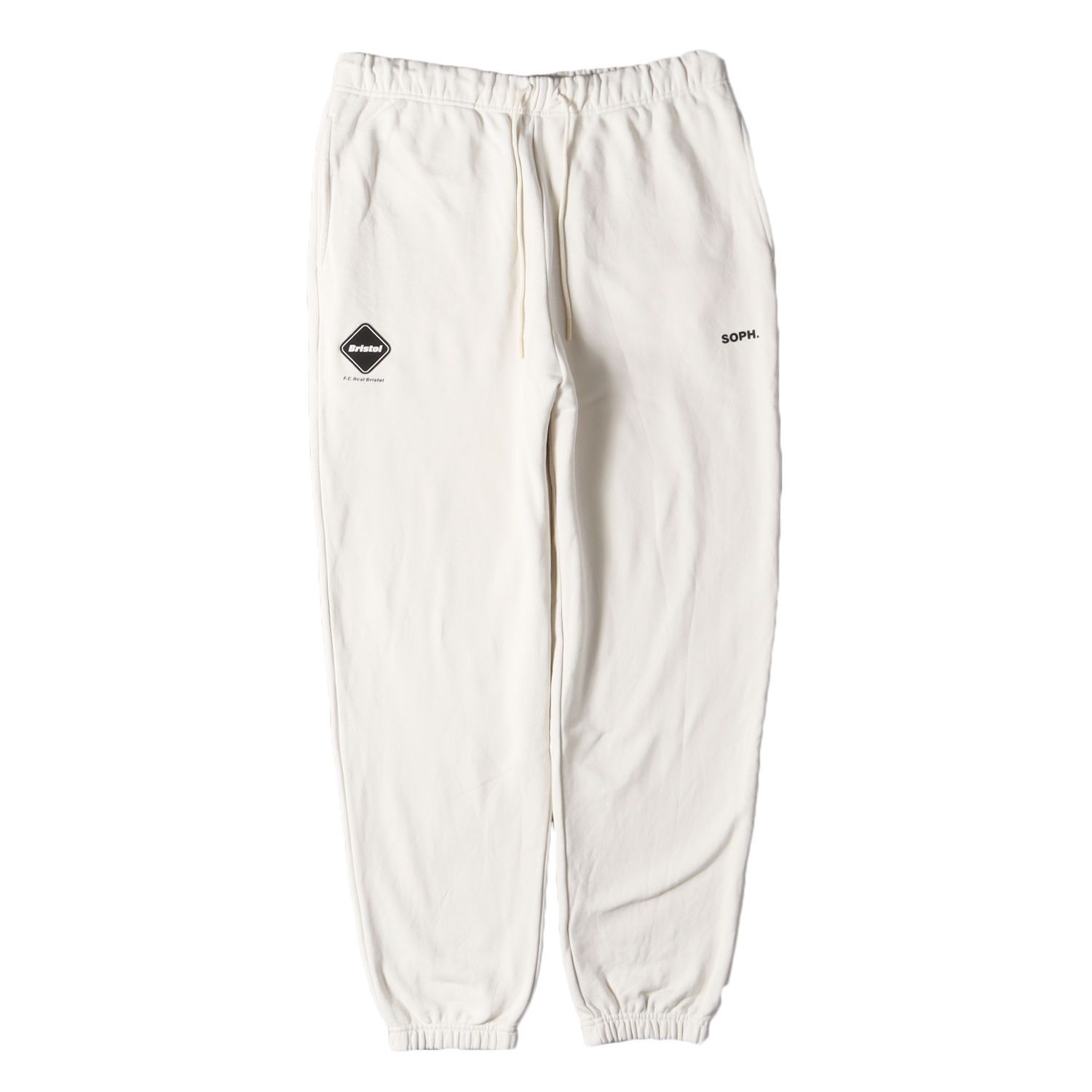 【美品】F.C.Real Bristol エフシーレアルブリストル パンツ サイズ:L / 23SS エンブレムワッペン スウェットパンツ (EMBLEM SWEAT PANTS) / オフホワイト 白 / ボトムス ズボン【メンズ】【中古】