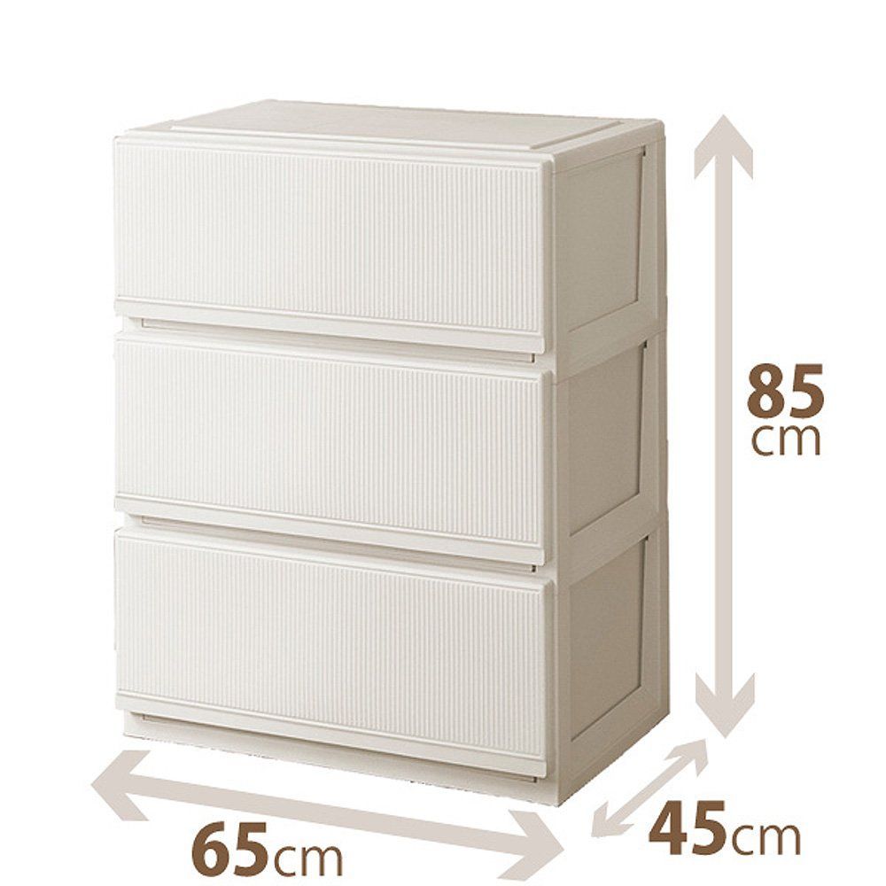 新着商品】ホワイト 幅65X奥行45X高さ85cm 6503深型 リビング用  