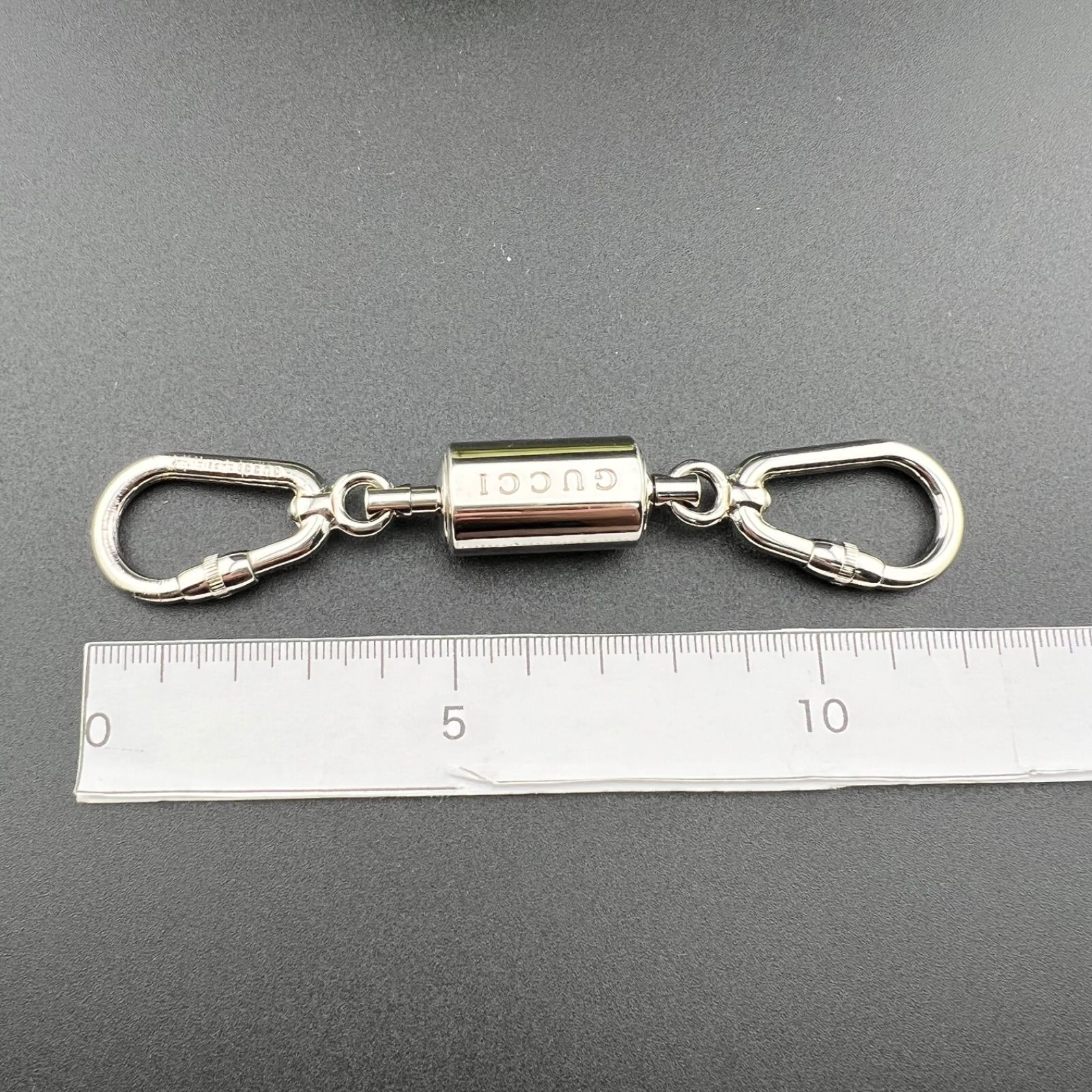 GUCCI グッチ キーホルダー キーリング ダブル カラビナ Wホルダー