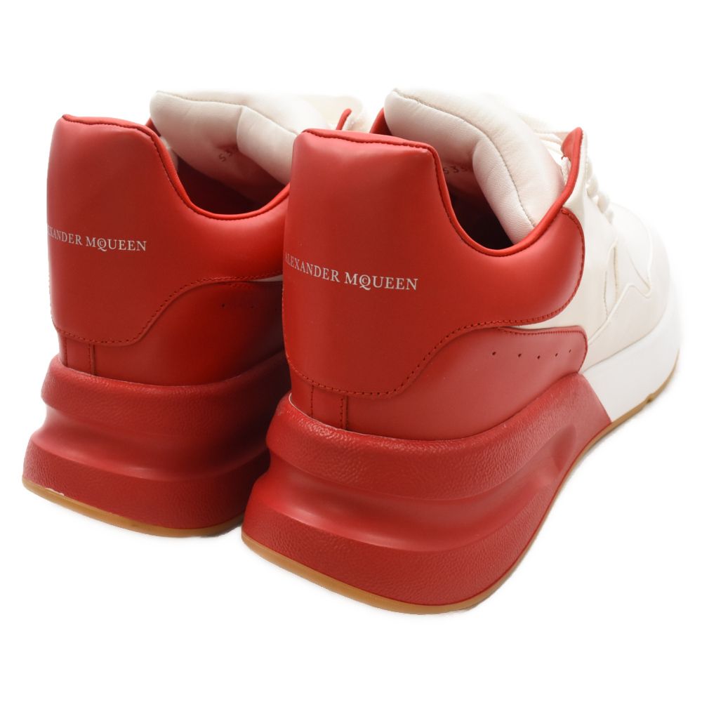 Alexander McQueen (アレキサンダーマックイーン) SNEAKER PELLE S.GOMMA ローカットスニーカーホワイト/レッド  44 535530 - メルカリ