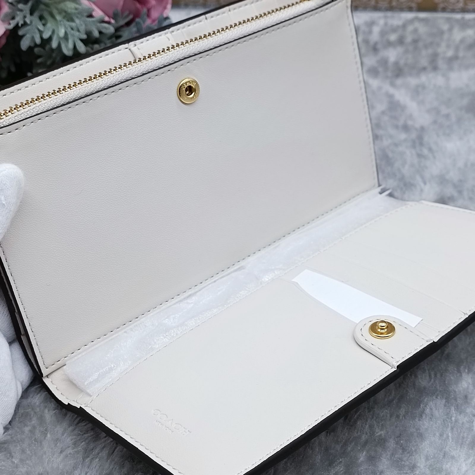 COACH 》 ☆未使用☆ コーチ シグネチャースリムウォレット 長財布 
