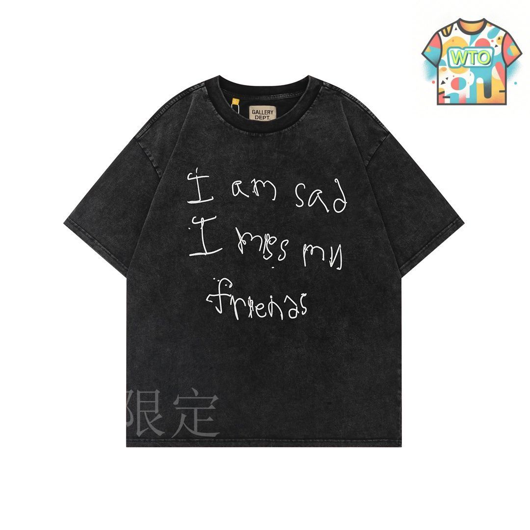 [GALLERY DEPT.] グラフィック Tシャツ 今日WTO】GALLERY DEPT 復古グラフィックロゴ Vintage Tee-XN30