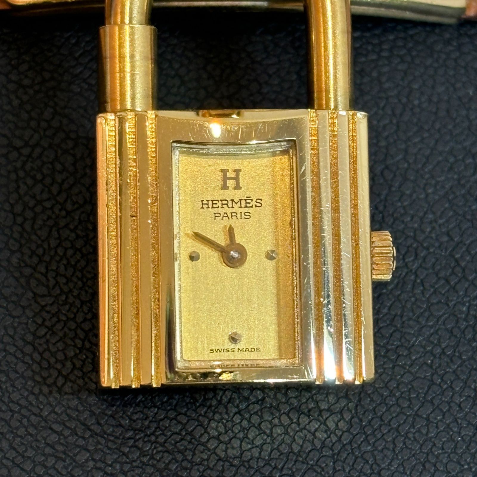 ΩP03258 大人気！HERMES エルメス 腕時計 ケリーウォッチ ブラウン 箱