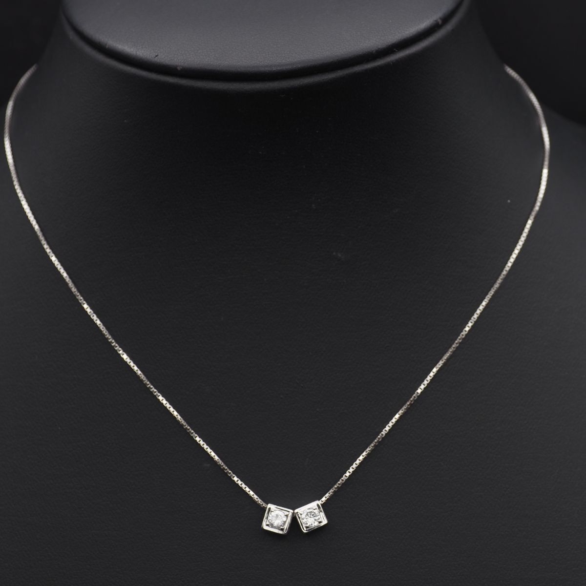 A069 ダイヤモンド風 SV925 ITALY刻印 ペンダント ネックレス