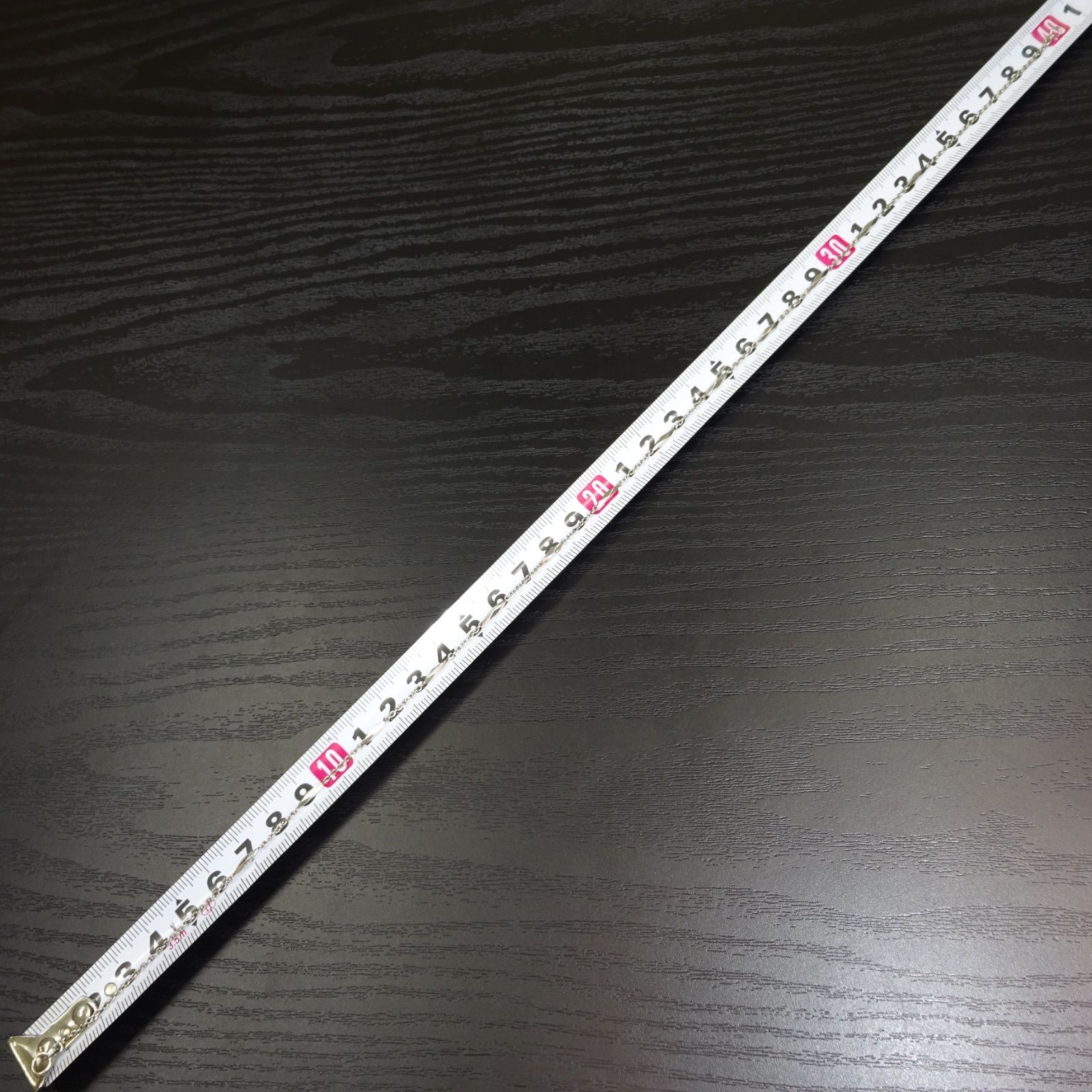 プラチナ PM 切子 キリコ デザイン チェーン ネックレス 40.0cm 総重量 