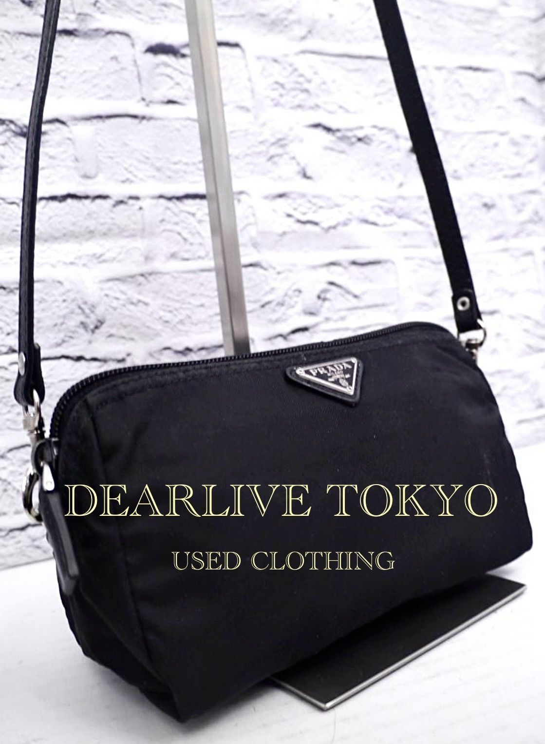 美品◇PRADA プラダ ナイロンxレザー クロスボディ ショルダーバッグ 