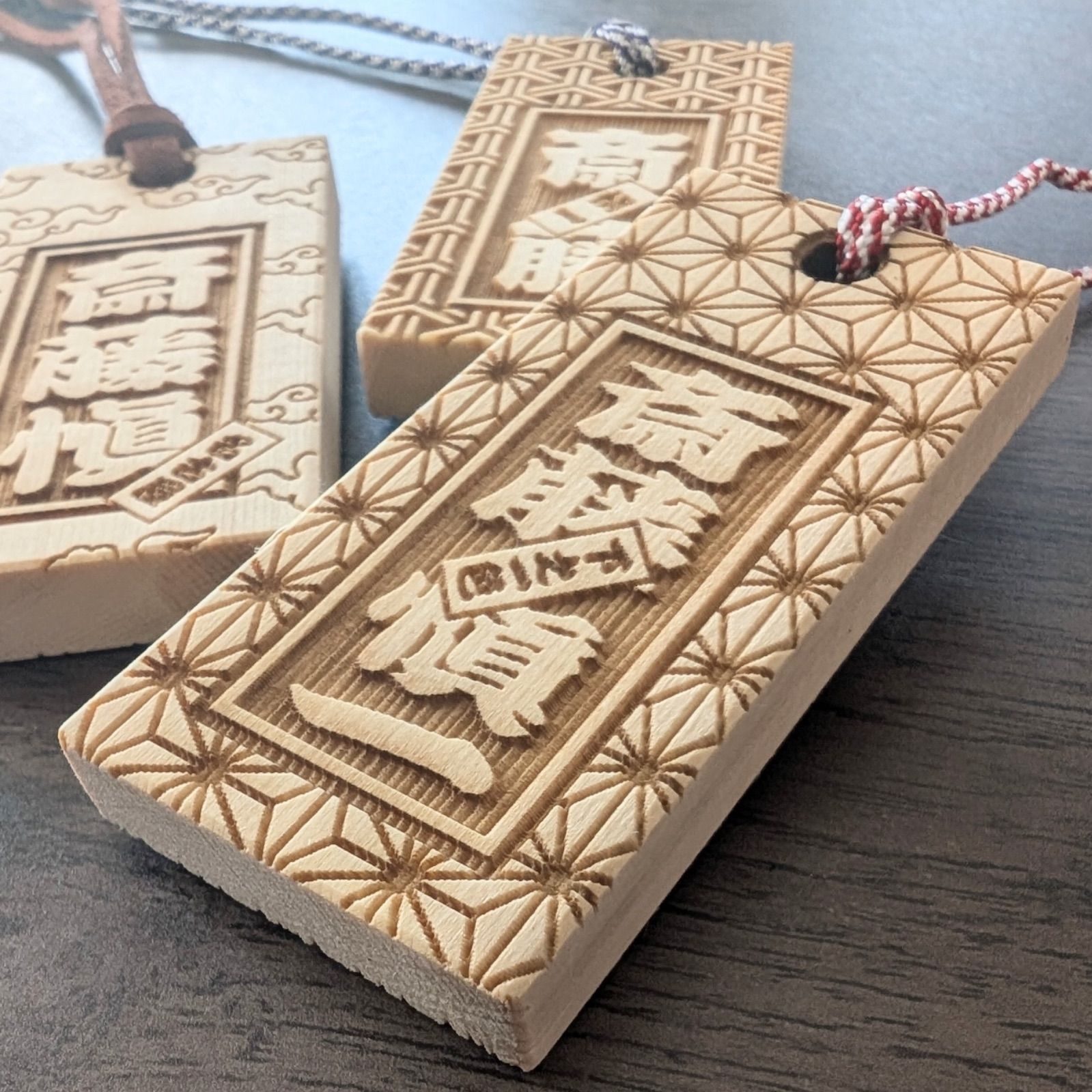 【オーダーメイド】木札　祭り札　喧嘩札　千社札　両面彫刻　オリジナル　祭