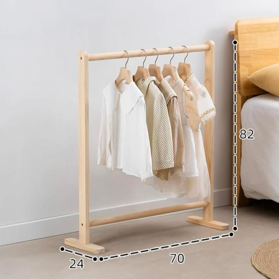 ハンガー ハンガーラック 木製 ハンガー 衣類収納 頑丈 耐久 省スペース 多目的ラック 組立簡単 MARWIL-DEMENAGEMENTS_CH