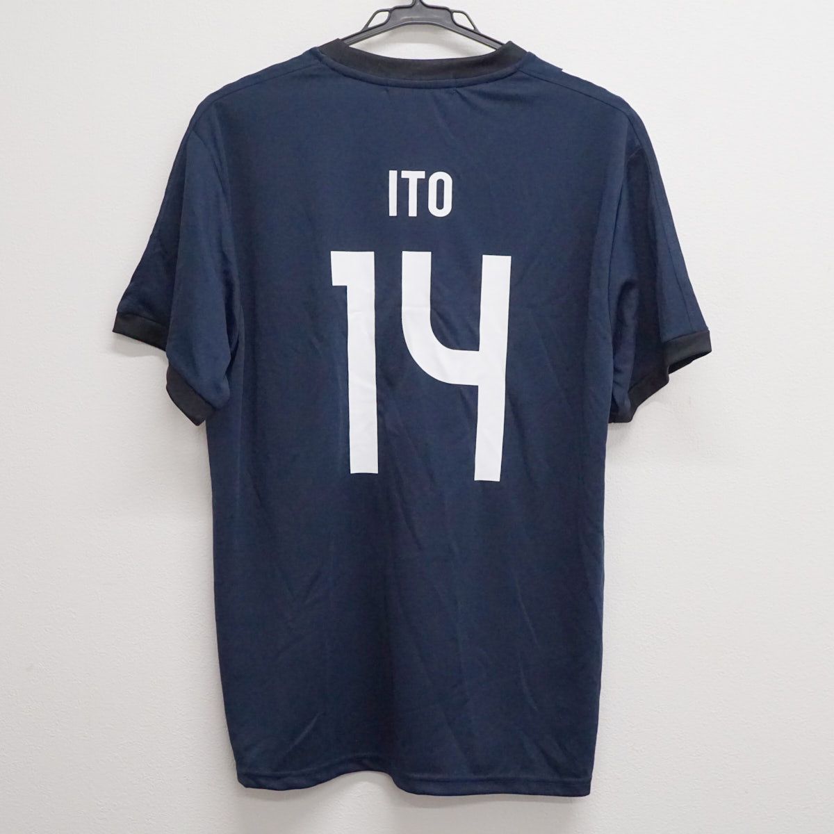 【US規格】希少 kappa JOHOR harimau サッカーシャツ ブルー サッカー日本代表 JFA 2024 プレーヤーズTシャツ USED美品 背