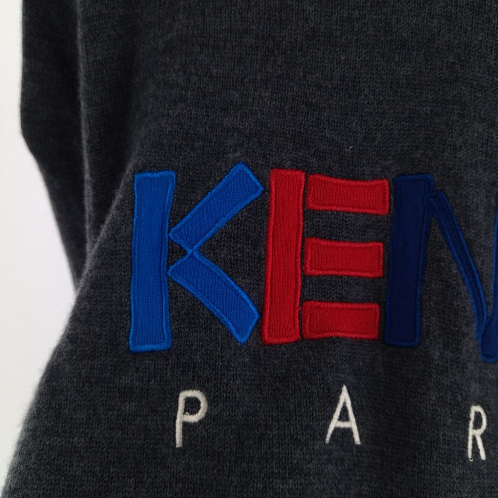 KENZO (ケンゾー) ロゴ刺繍 クルーネックニット トレーナー セーター 