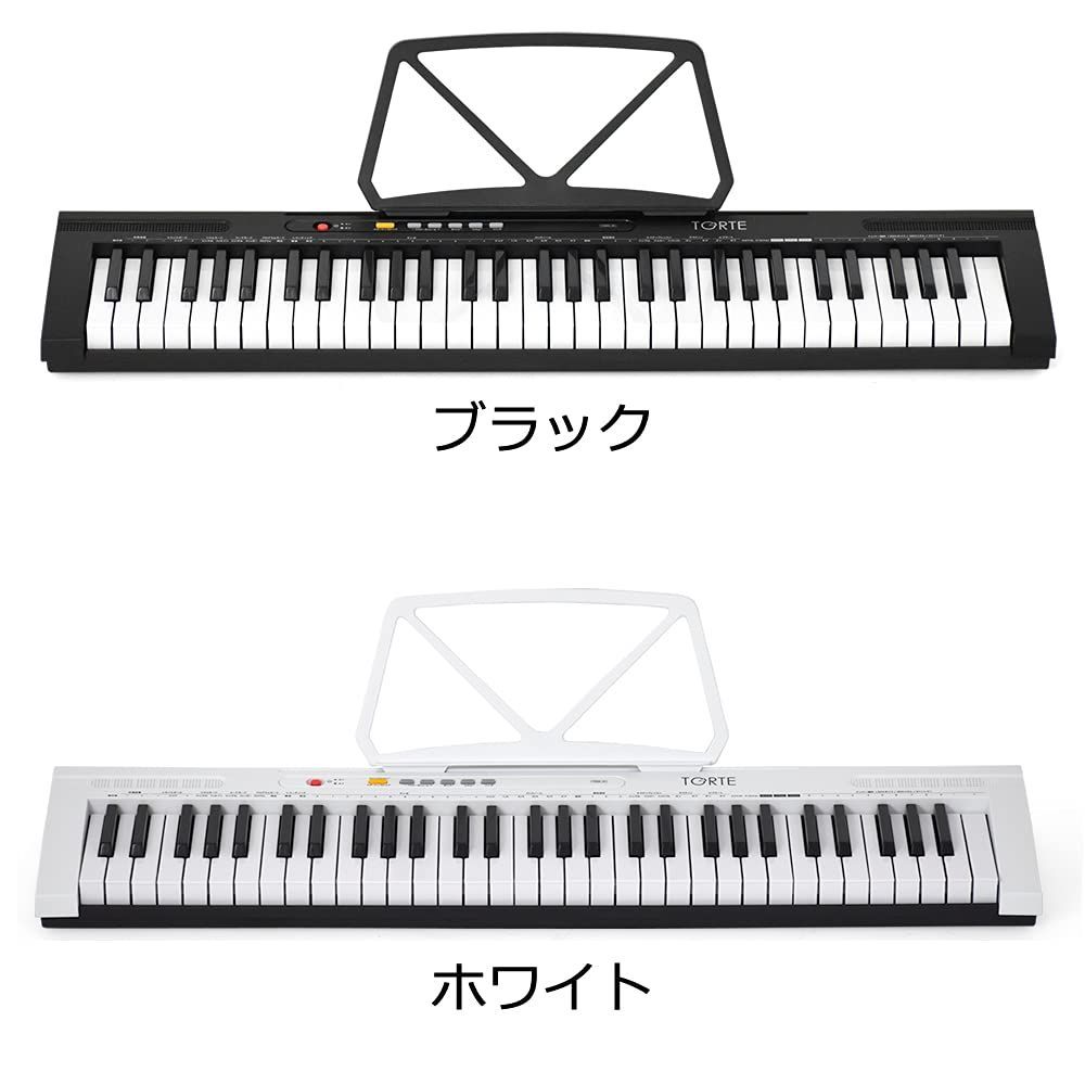 300ボイス 軽量スリム設計 日本語表記 初心者向け 61鍵盤 TSDK-61/BK 電子キーボード (譜面立て/電源アダプター/マイク付き) トルテ  ブラック TORTE - メルカリ