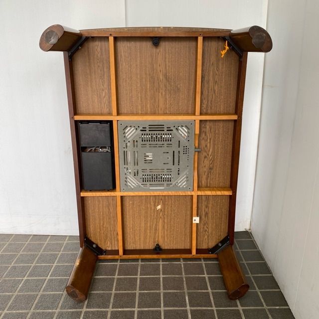 配送不可、現地引取のみ、リユース品】木製 こたつテーブル 幅105㎝×奥