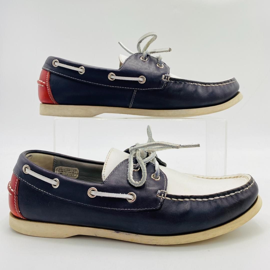 [美品]リーガル regal デッキシューズ REGAL デッキシューズ トリコロール 25.5cm メンズ リーガル