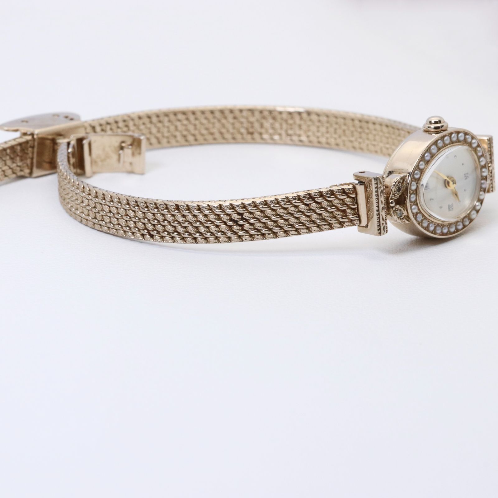 美品 アガット 2021年限定 ジュエリーウォッチ 時計 パール/24-1840