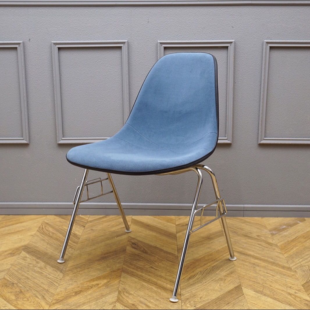 Hermanmiller イームズ サイドシェルチェア ダルブルー 1987年製 Hermanmiller イームズ サイドシェルチェア ダルブルー 1987年製