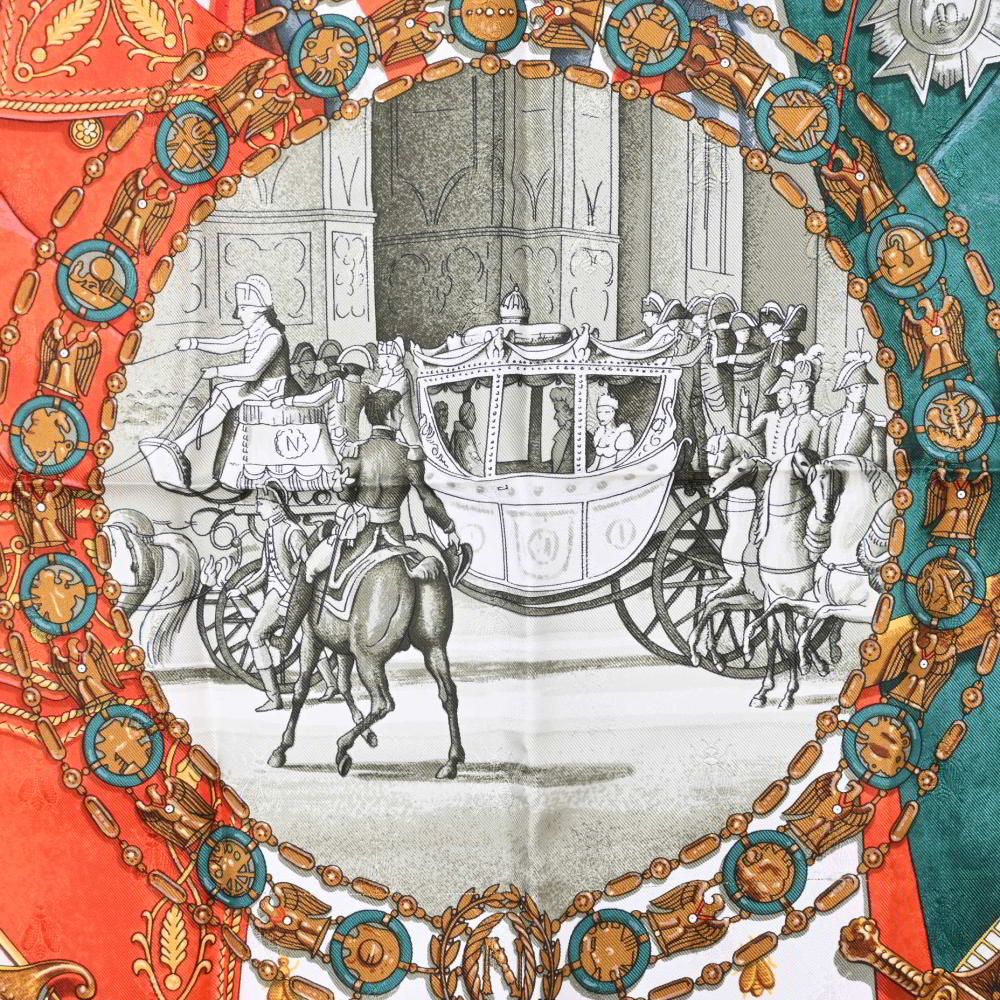 エルメス HERMES/スカーフ カレ90 ナポレオン NAPOLEON 肖像画