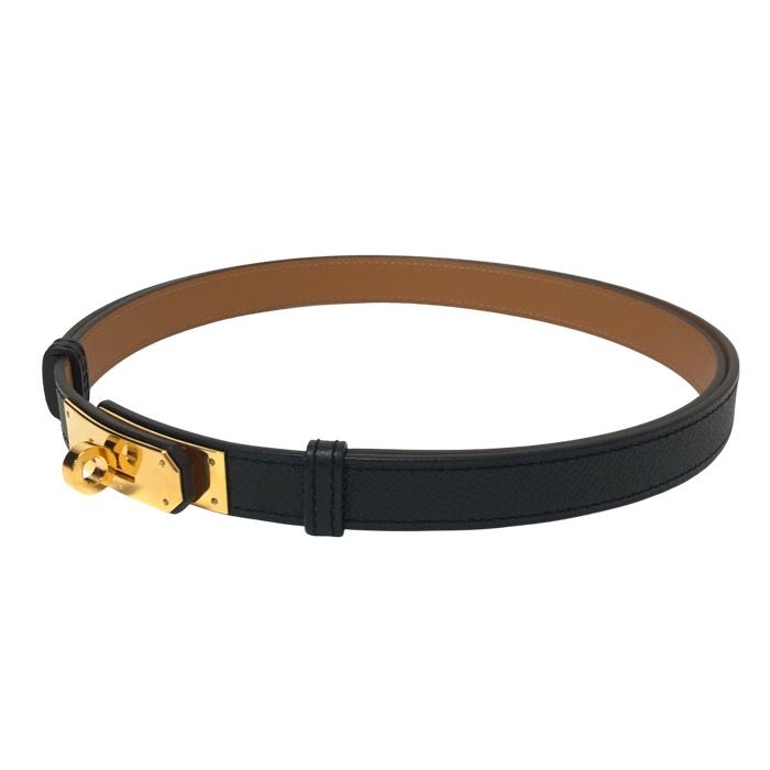 エルメス ケリーベルト 18 黒 ノワール エプソン ゴールド金具 新品