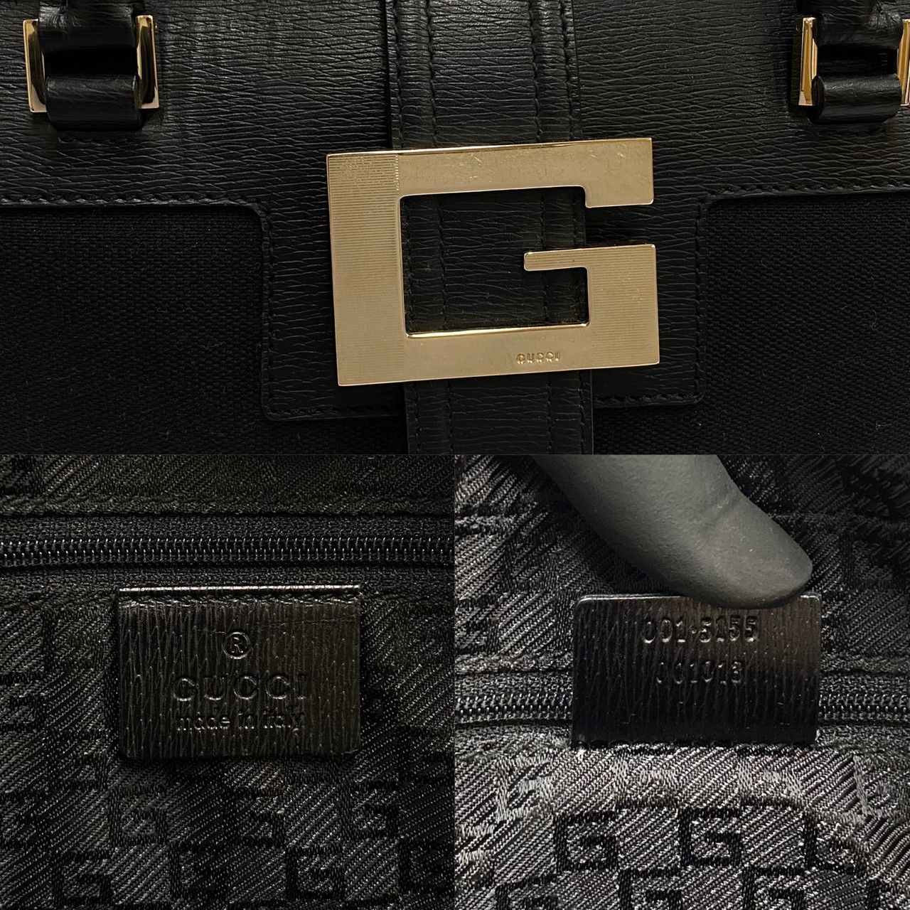 極 美品 希少品 GUCCI グッチ G ロゴ 金具 レザー 本革 キャンバス