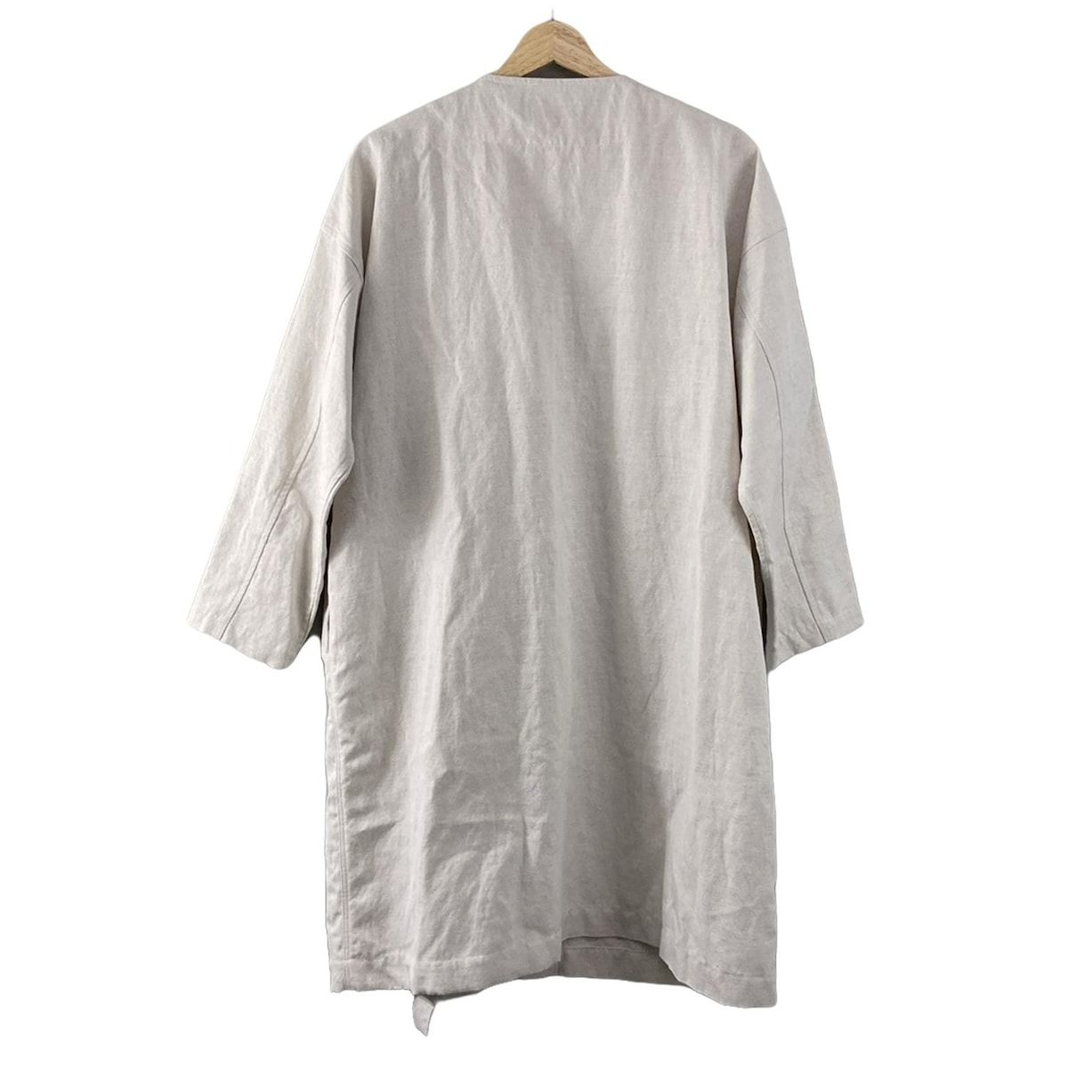 中川政七商店 ナカガワマサシチショウテン コート レディース - 白×ライトグレー 長袖 麻混 春 秋