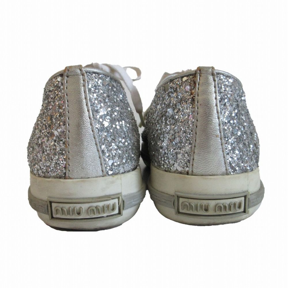 miumiu ミュウミュウ 5E8558 ビジュー グリッター スニーカー