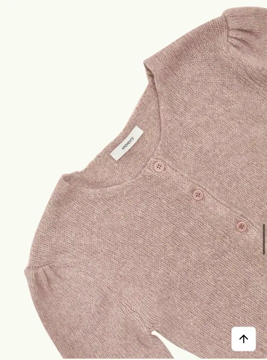 アモーメント シャーリング クロップド カーディガン ダストピンク WWW_MORNINGWALKER_COM