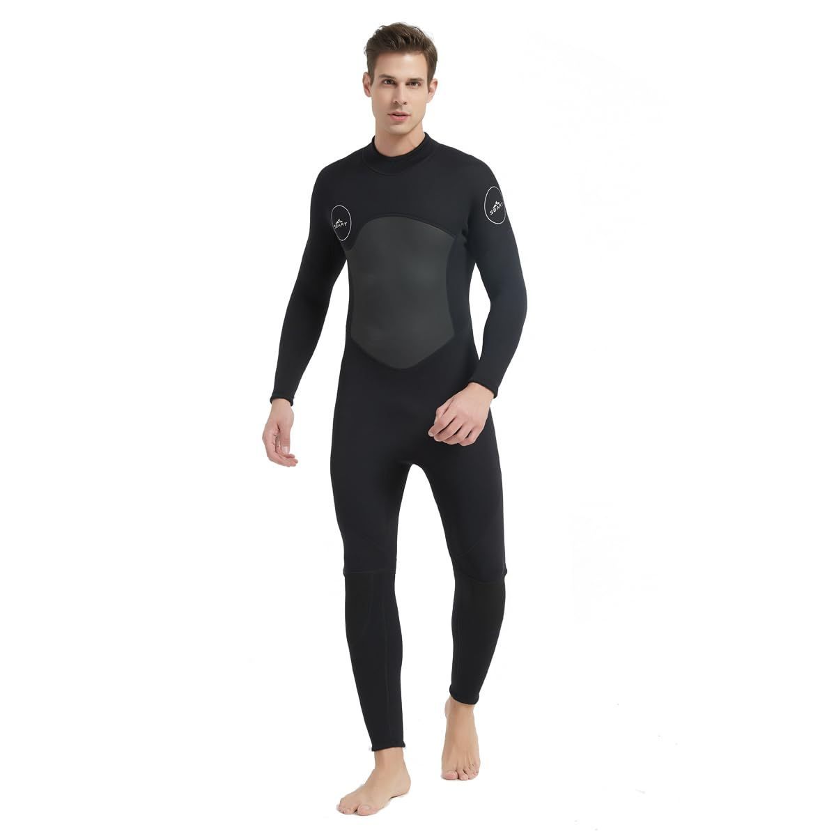 黒XL」MORGEN SKY ウェットスーツ メンズ 5mm フードつき スピア