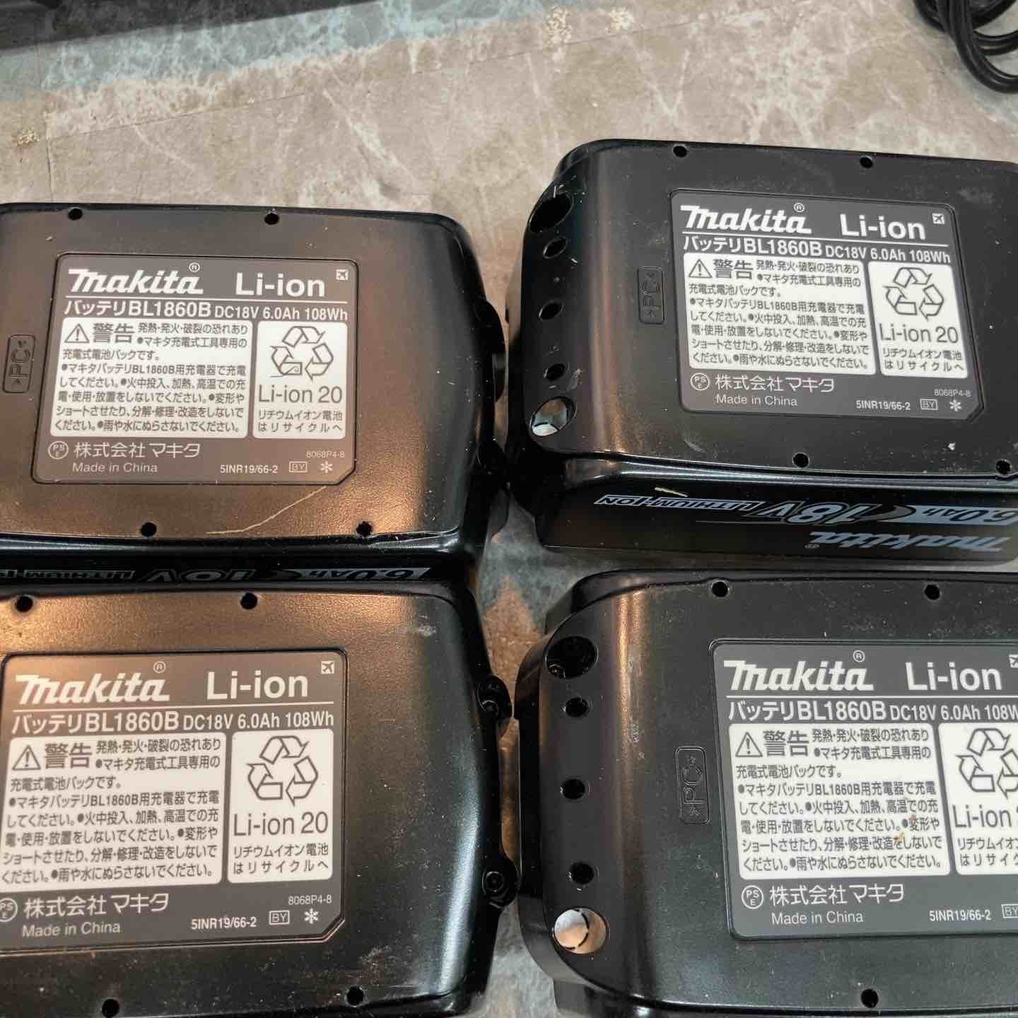 18V6.0Ahバッテリー4個