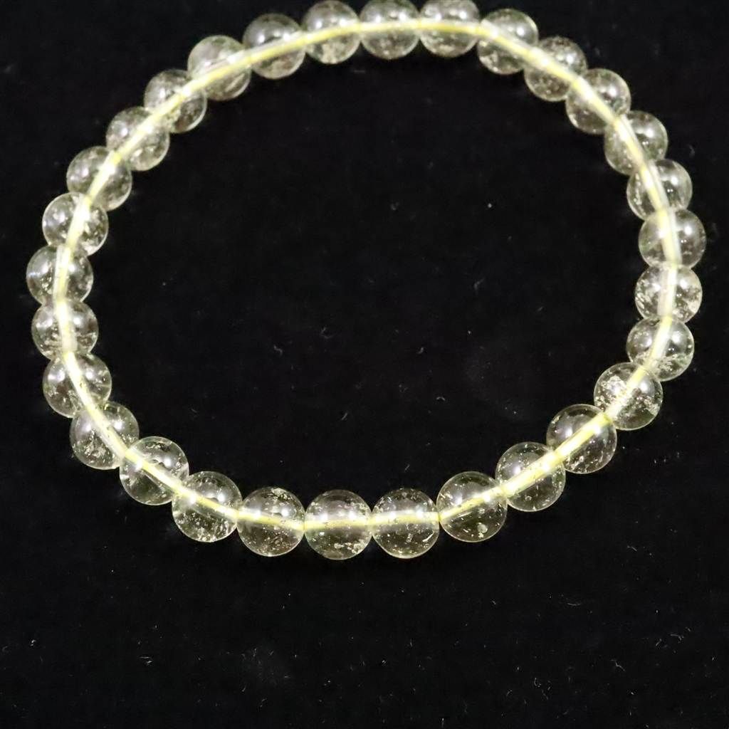 リビアングラス AAA 6mm玉 ブレスレット 8.4g 榎本通商58588