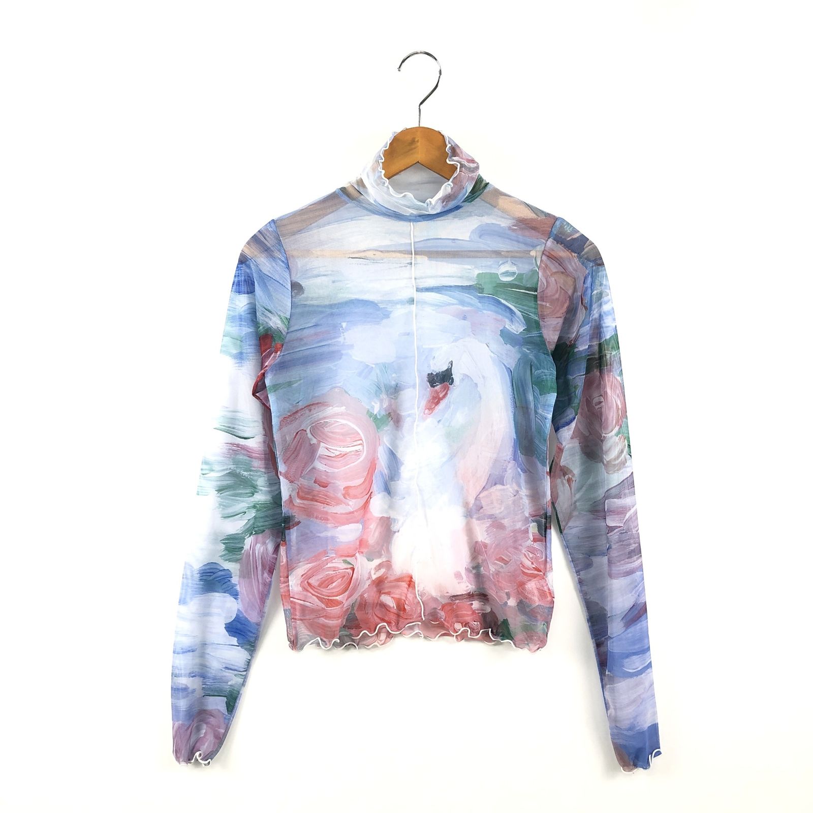 poppy シースルー　スワン Swan see-through tops (High / Crew neck) – POPPY