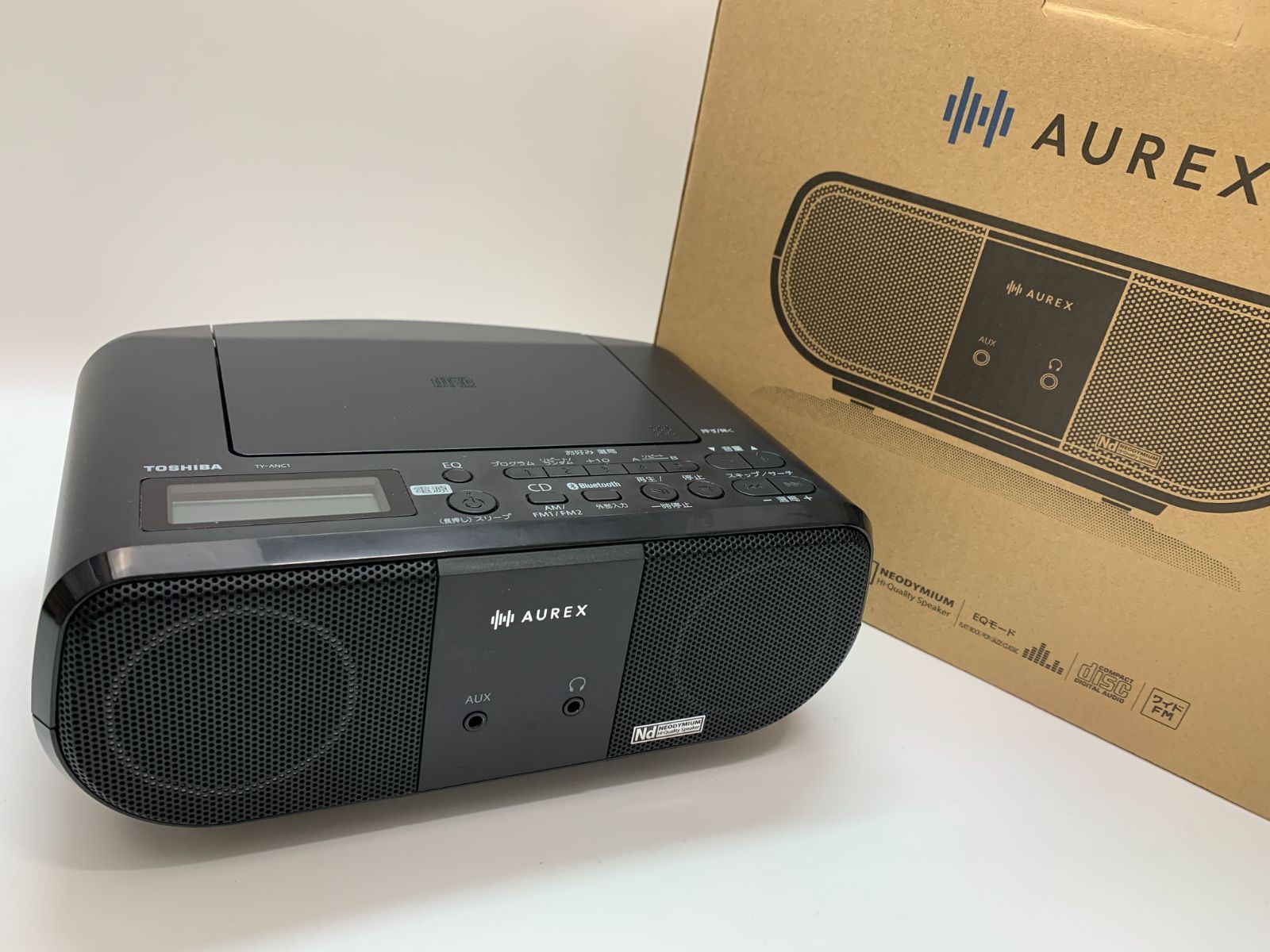 美品 東芝 CDラジオ AUREX TY-ANC1 CDラジオ Bluetooth 2023年製