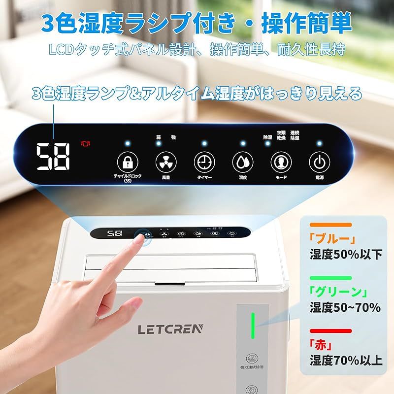 3つ除湿モード2段階風量