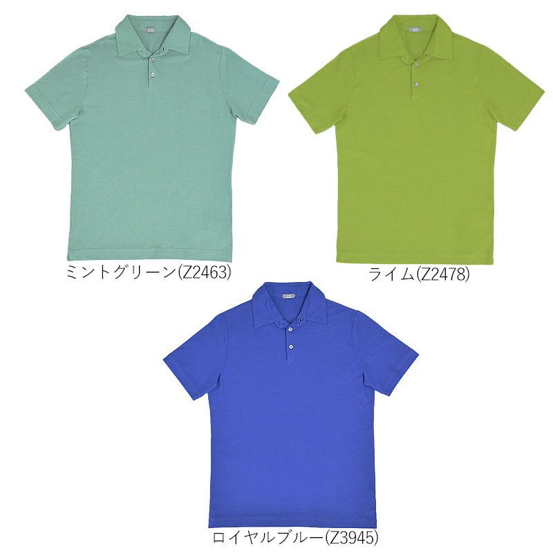 新品★未使用 ARCHIVIO 水色 ポロシャツ サイズ38 新品未使用】ザノーネ 春夏 24ss アイスコットン ポロシャツ