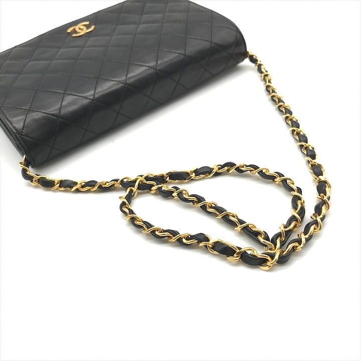 良品 CHANEL シャネル ココマーク プッシュロック マトラッセ ラムスキン チェーン ショルダー バッグ ブラック レディース ブランド a8717 良品 CHANEL シャネル ココマーク プッシュロック マトラッセ