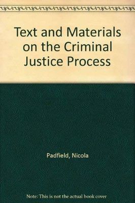 【中古】Text and Materials on the Criminal Justice Process