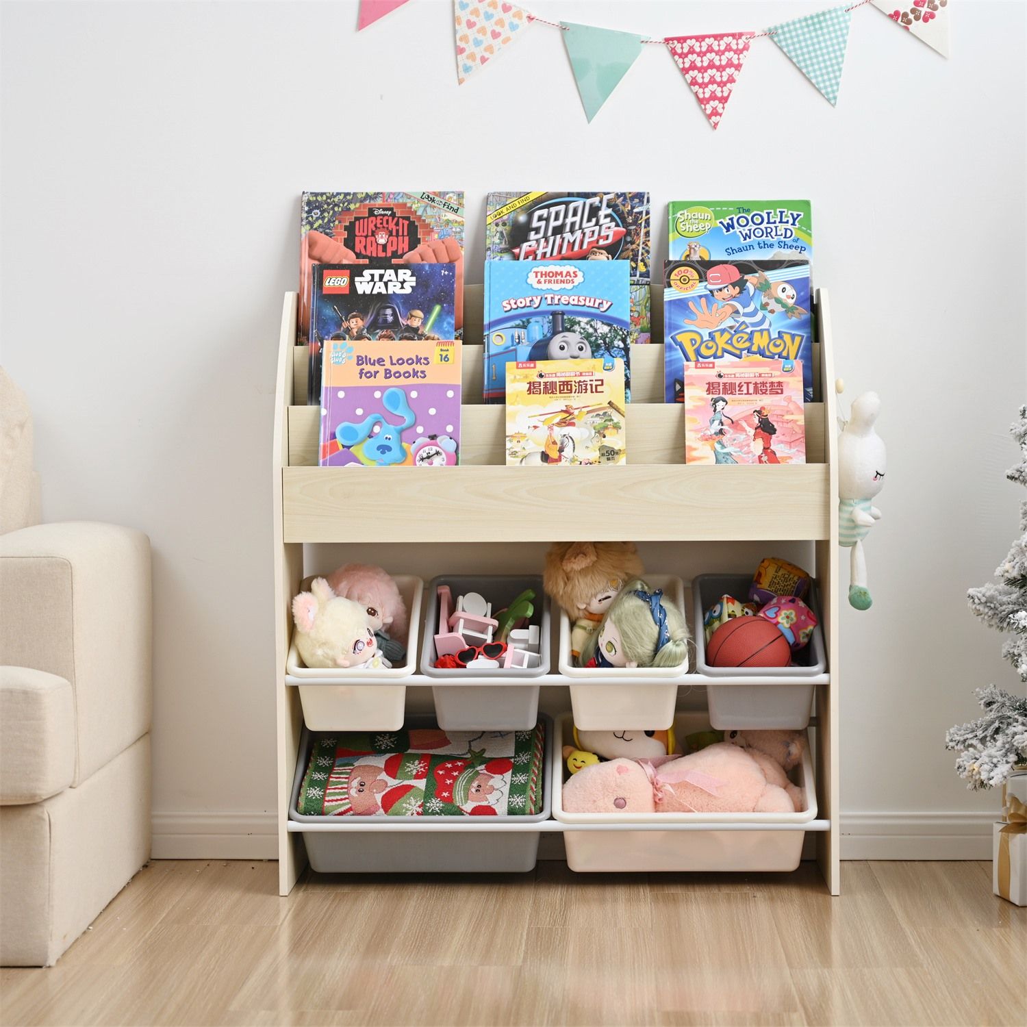 絵本ラック 絵本棚大容量本棚収納ラック多機能 おもちゃ収納 収納ボックス子供部屋 絵本ラック 絵本棚 大容量 本棚 収納ラック 多機能 おもちゃ収納