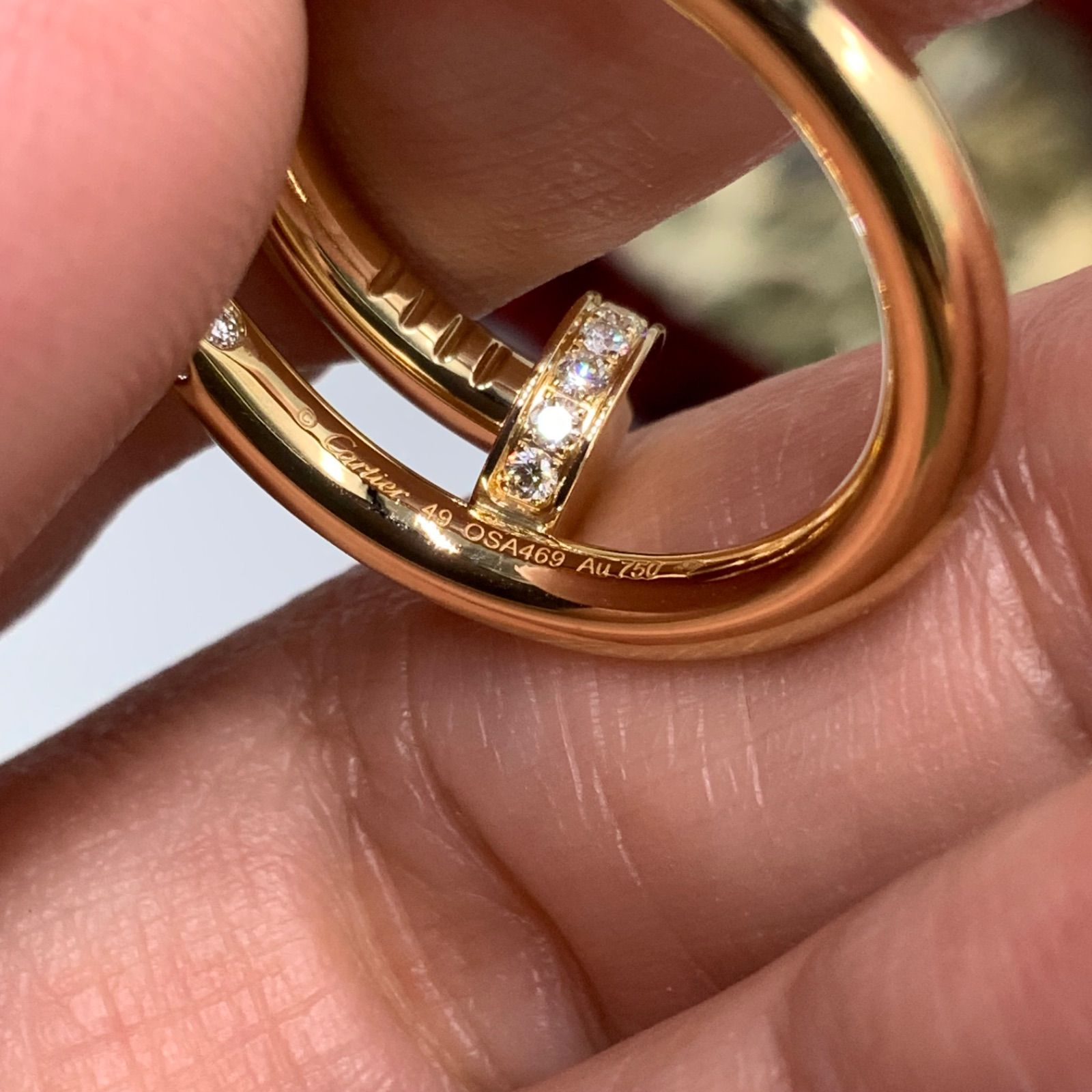 Cartier カルティエ ジュストアンクル ダイヤ リング サイズ49