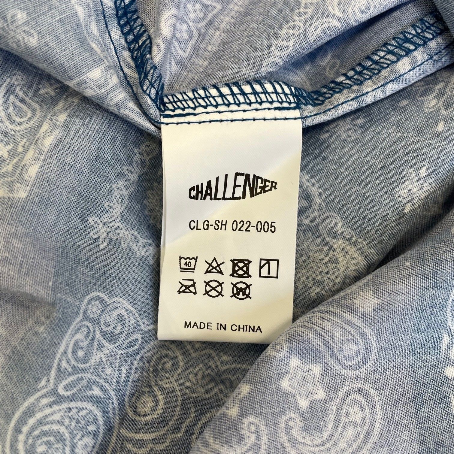 新品 CHALLENGER 22SS S/S BANDANA SHIRT オープンカラー バンダナ シャツ チャレンジャー CLG-SH  022-005 ネイビー L - メルカリ