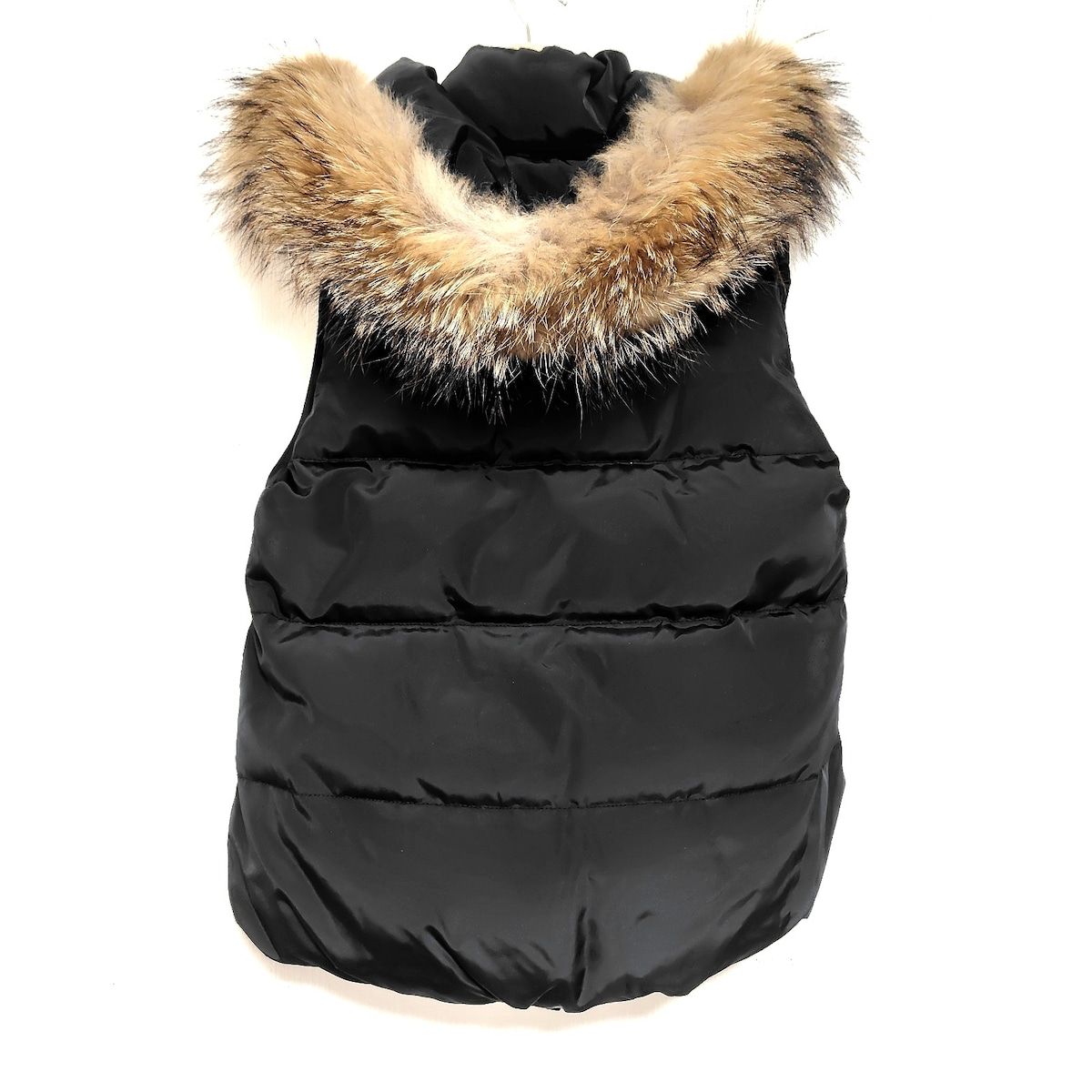 G.O.A goa ゴア ダウンベスト サイズ1 S レディース - 黒 ラクーンファー 冬